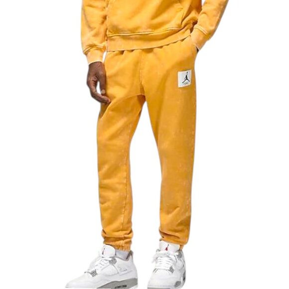 Nike Air Jordan Men's Statement Fleece Jogger Taxi Yellow Heavyweight Sweatpants - Picture 1 of 10